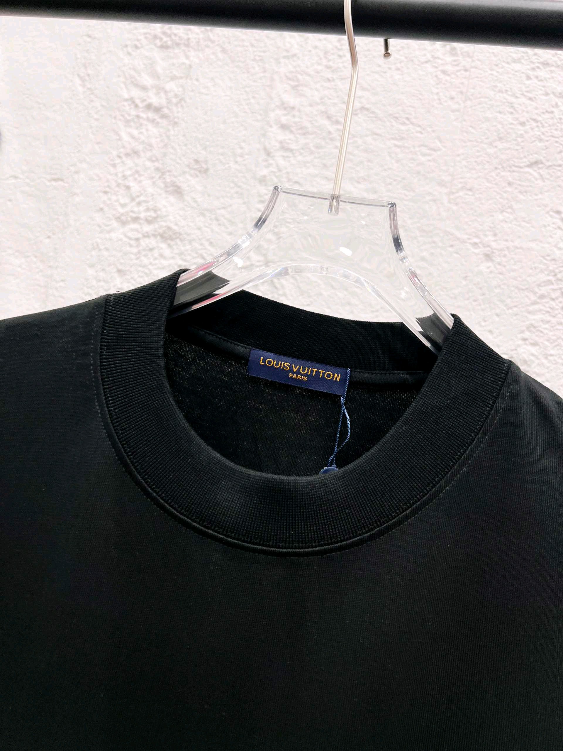 ルイ・ヴィトン「Louis Vuitton」ハイネックプレミアムコットン半袖Tシャツ