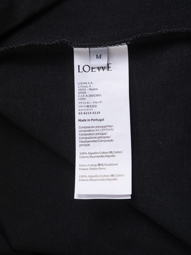 ロエベ「Loewe」マルチカラー レター エンブロイダリー Tシャツ