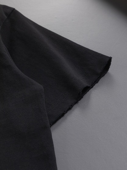 バレンシアガ「Balenciaga」ツートンカラー レター エンブロイダリー Tシャツ