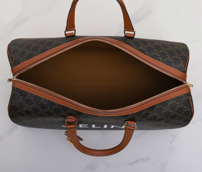 セリーヌ「Celine」Triomphe Canvas ラージトラベルバッグ