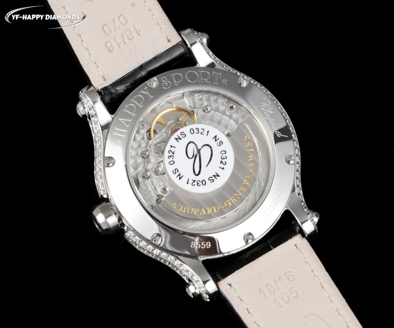 ショパール「Chopard」ハッピーダイヤモンド レインボーレディース ジュエリーウォッチ36mm