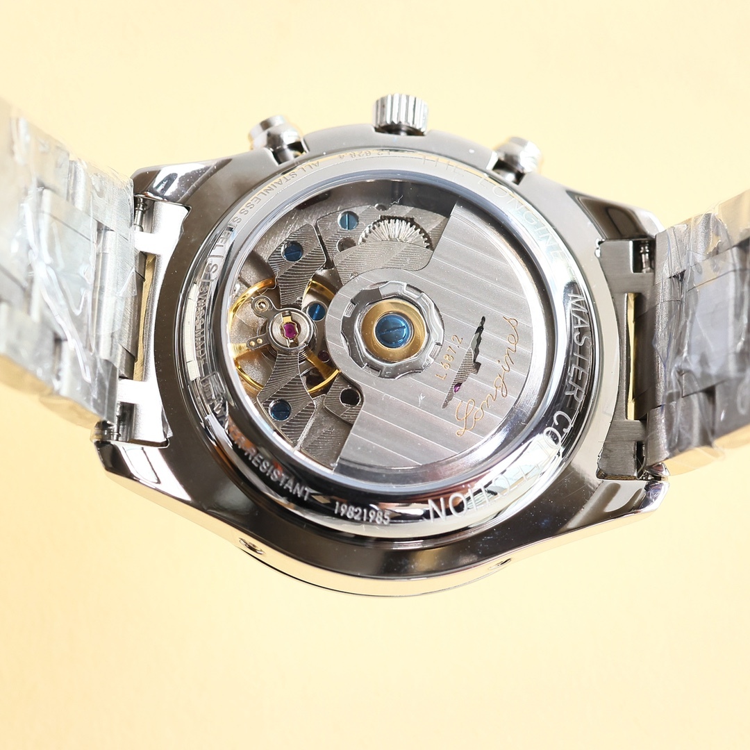 ロンジン「Longines」マスターコレクション 八針月相 クロノグラフ メンズウォッチ 40mm