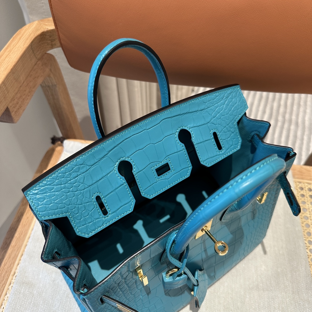 エルメス「Hermès」クーピドン ブルー ポロサス クロコダイル シルバー ハードウェア バッグ