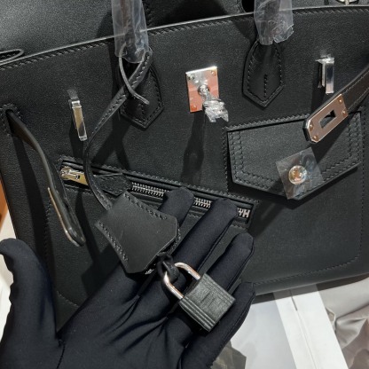 エルメス「Hermès」Rock ブラック スウィフトレザー シルバーハードウェア バッグ