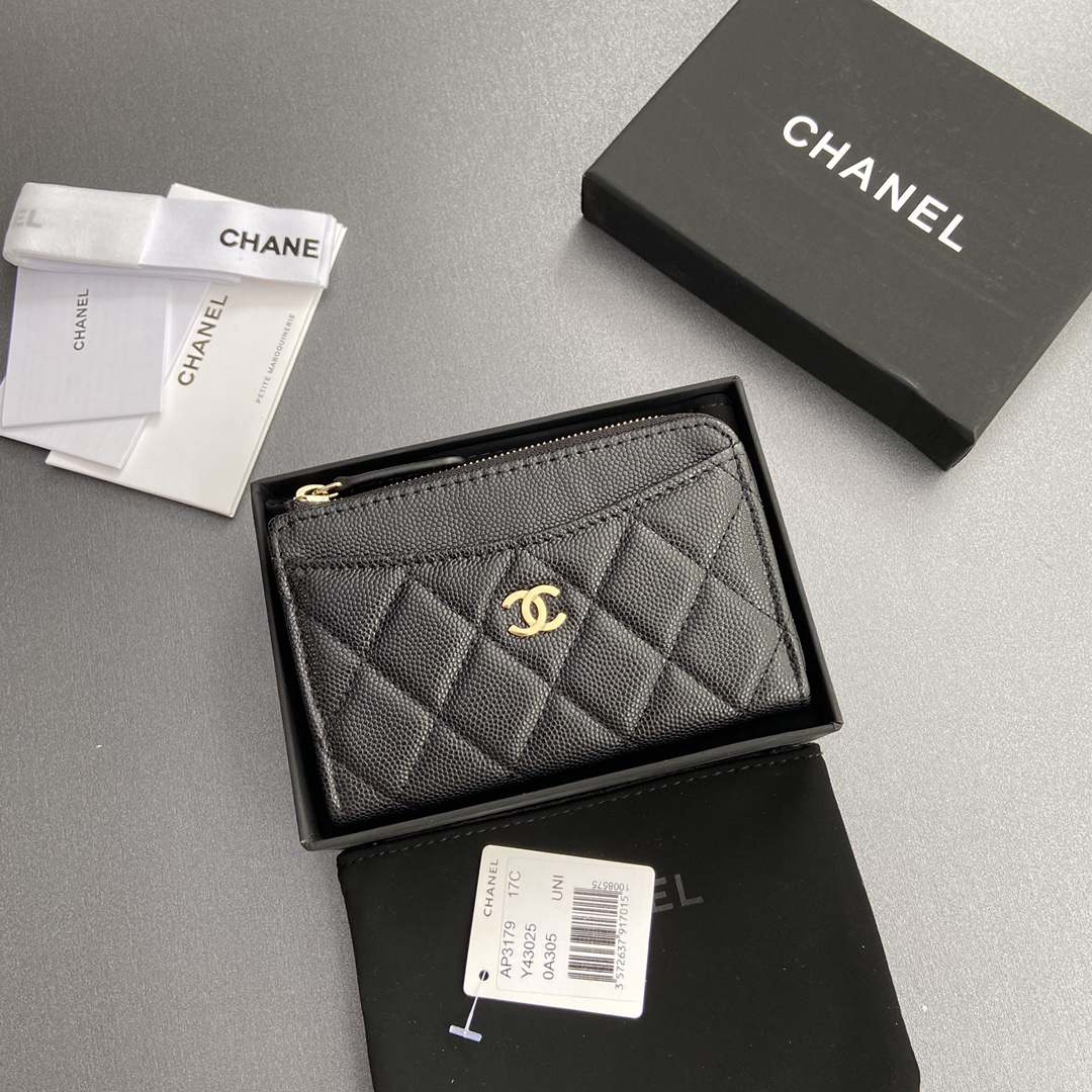 シャネル「Chanel」クラシック ジップアラウンド カードケース
