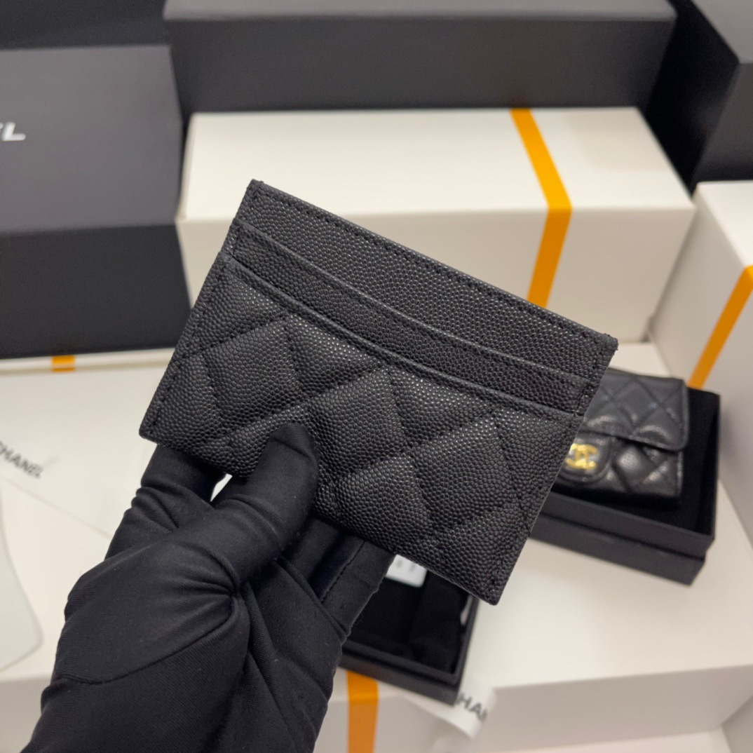 シャネル「Chanel」クラシック カヴィアレザー カードケース