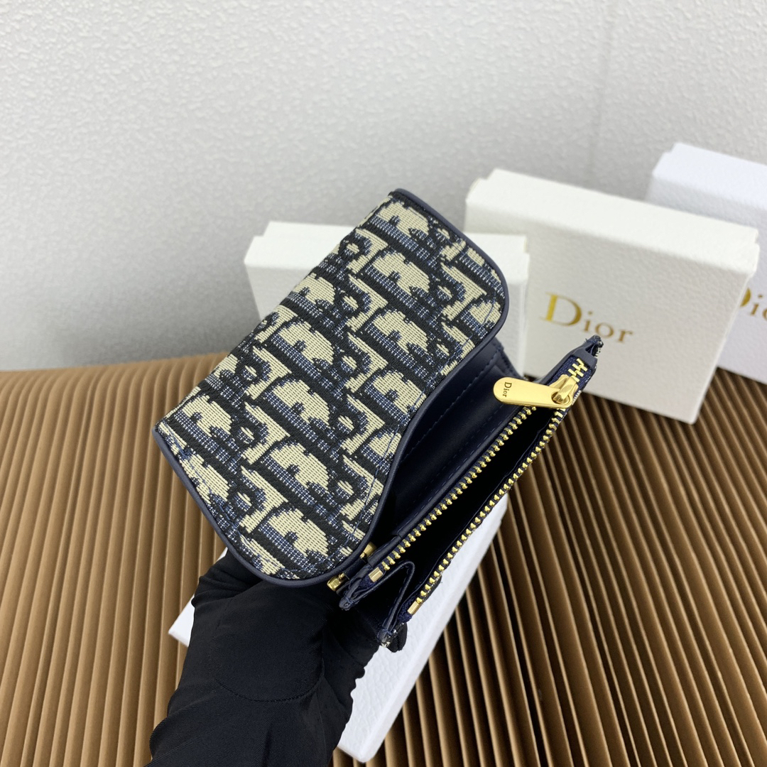 ディオール「Dior」サドル ロータス ウォレット オブリーク プリント