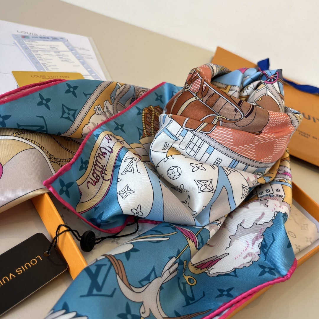 ルイ・ヴィトン「Louis Vuitton」 Monogram キャレ スカーフ