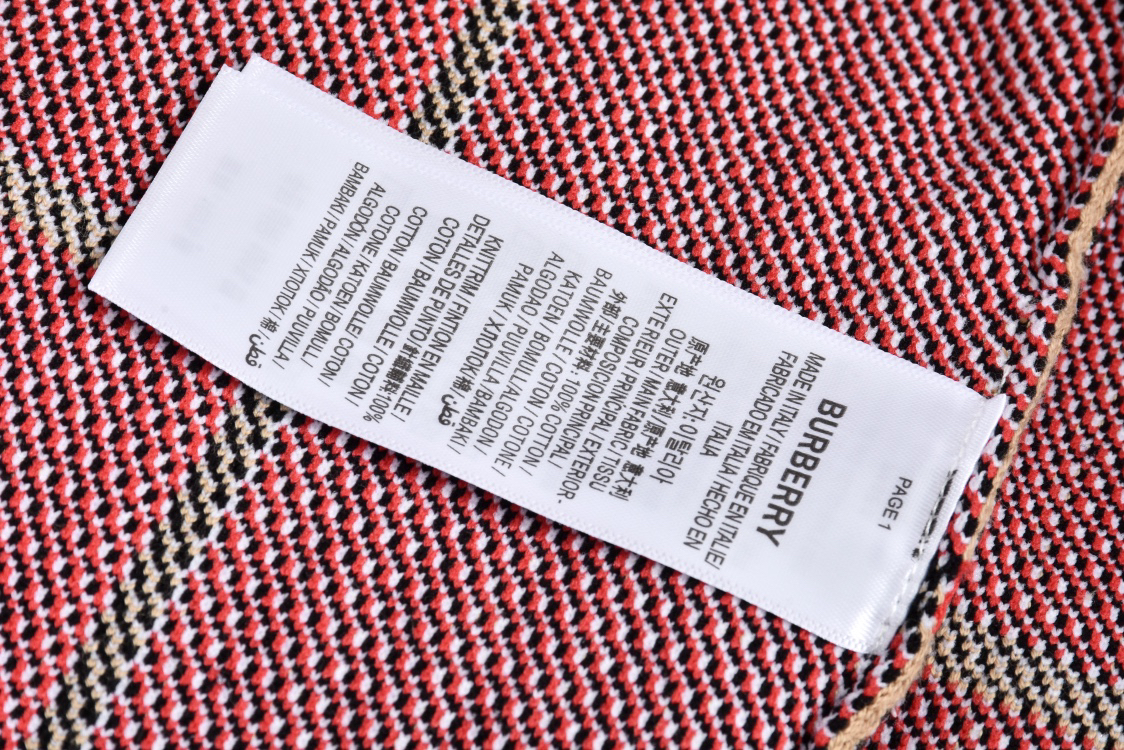 バーバリー「Burberry」23FW メッシュ チェック ウール ニット