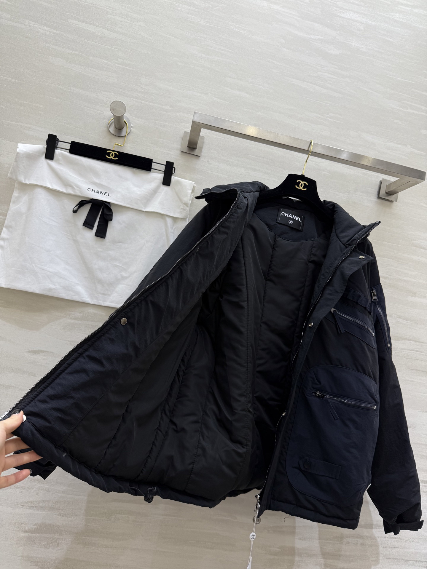 シャネル「Chanel」ヴィンテージ フード付き キルトド コート