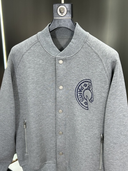 エルメス「Hermès」レザーエンブロイダリー スラウチショルダー ジャケット