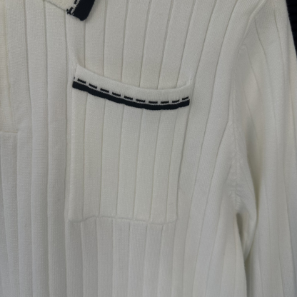 エルメス「Hermès」2025 オートン/ウィンター コントラストカラー ポロシャツ