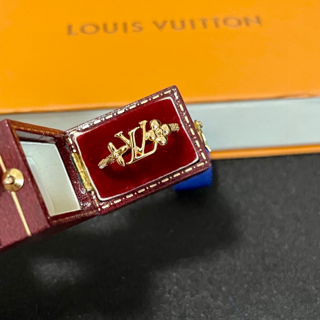 ルイ・ヴィトン「Louis Vuitton」 Le Damier de Louis Vuitton 18K ゴールド ダイヤモンド ミディアム リング