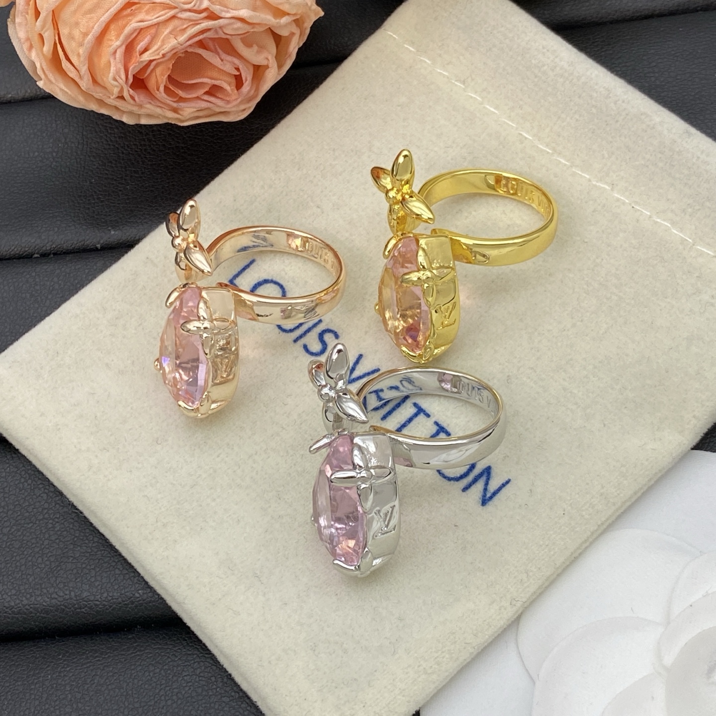 ルイ・ヴィトン「Louis Vuitton」Diamonds Pavé Solitaire リング