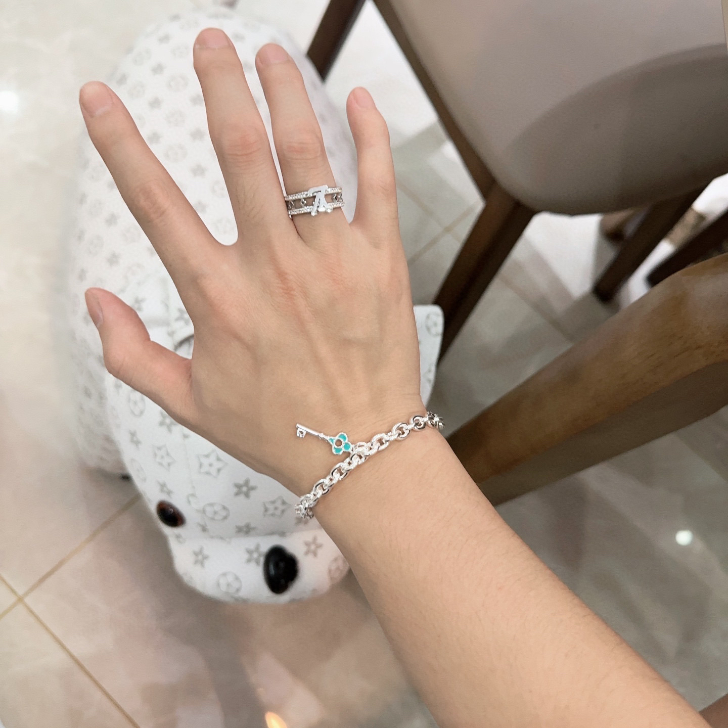 ルイ・ヴィトン「Louis Vuitton」Mosaic Thin Ringリング