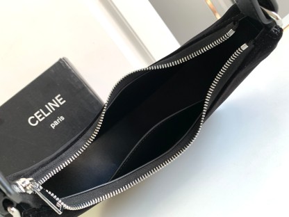 セリーヌ「Celine」 AVA TRIOMPHE スパングル ベルベット ショルダーバッグ