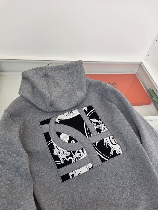 エルメス「Hermès」刺繍デザイン スウェットシャツ