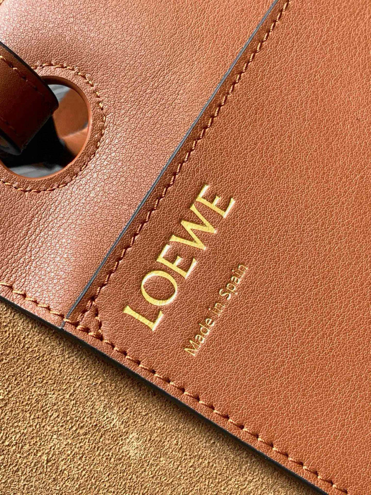 ロエベ「Loewe」Anagram Tote レザー＆リネン トートバッグ