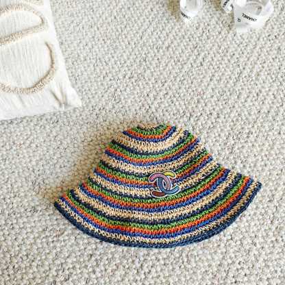 シャネル「Chanel」シャネル 2026春夏 ストローブーム・レインボーバケットハット