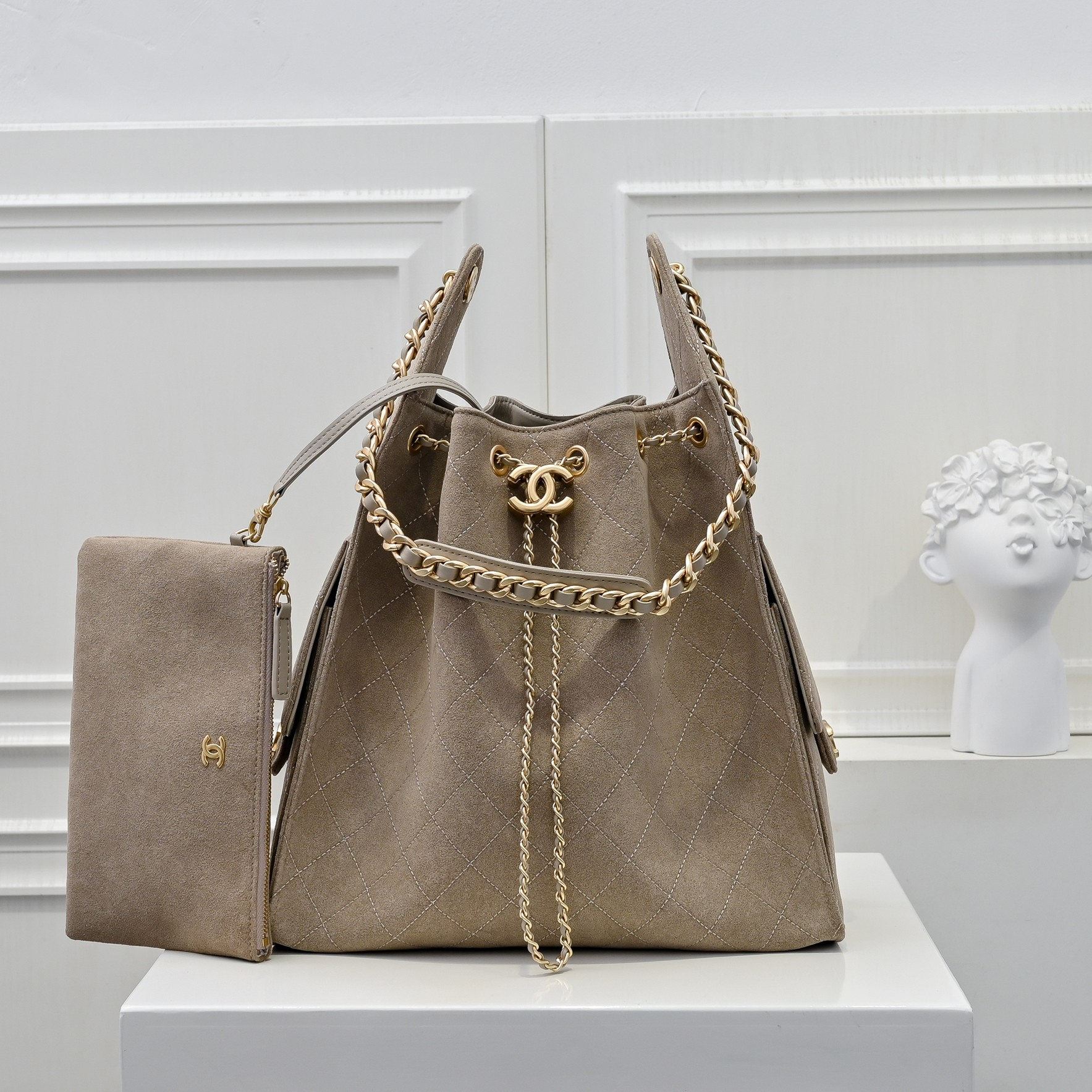 シャネル「Chanel」シャネル 25C スエード×カーフスキン ホーボーバッグ / ショルダーバッグ