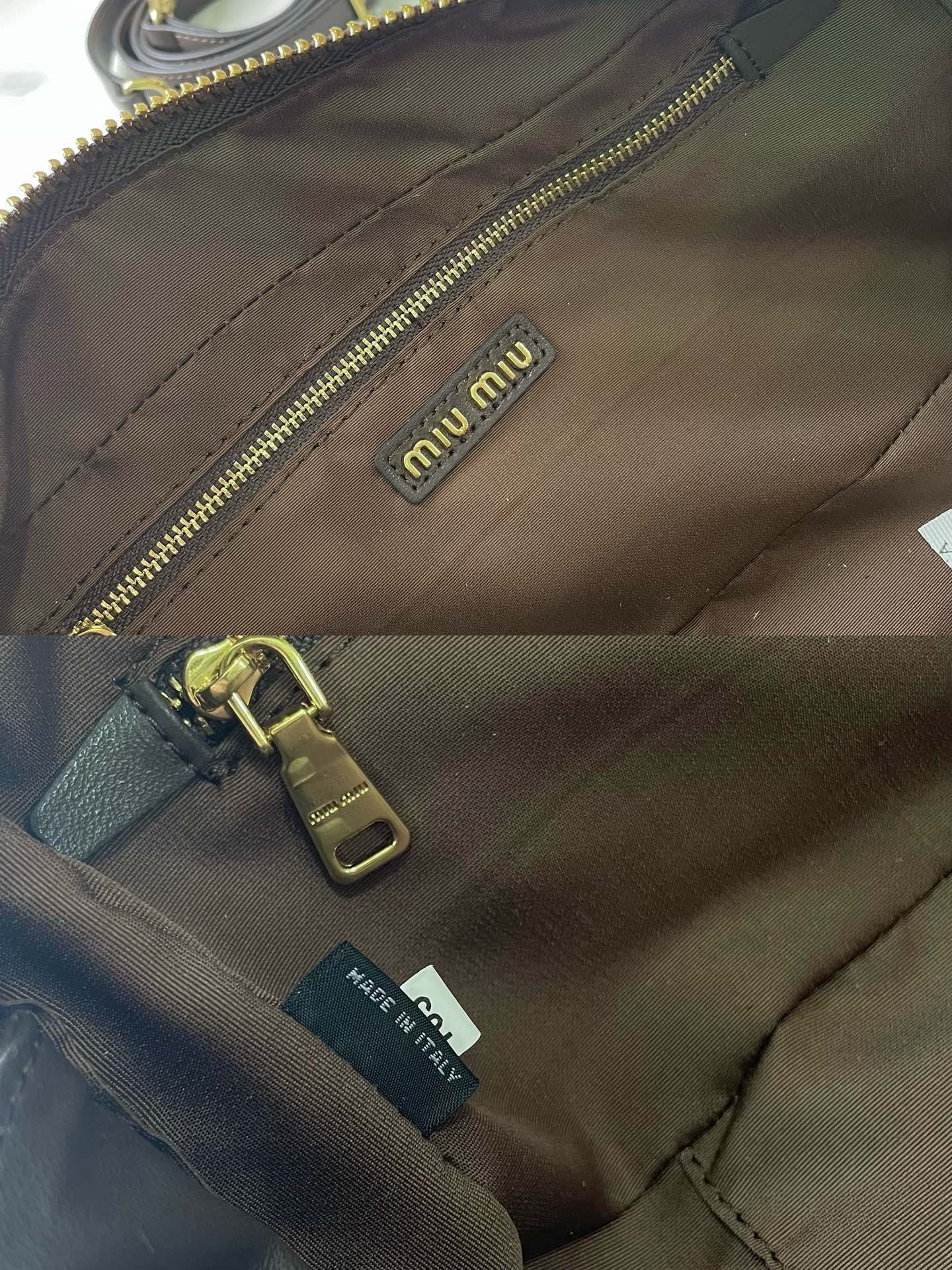 ミュウミュウ「Miu Miu」ボウリングバッグ 2025SSコレクション レザーショルダーバッグ