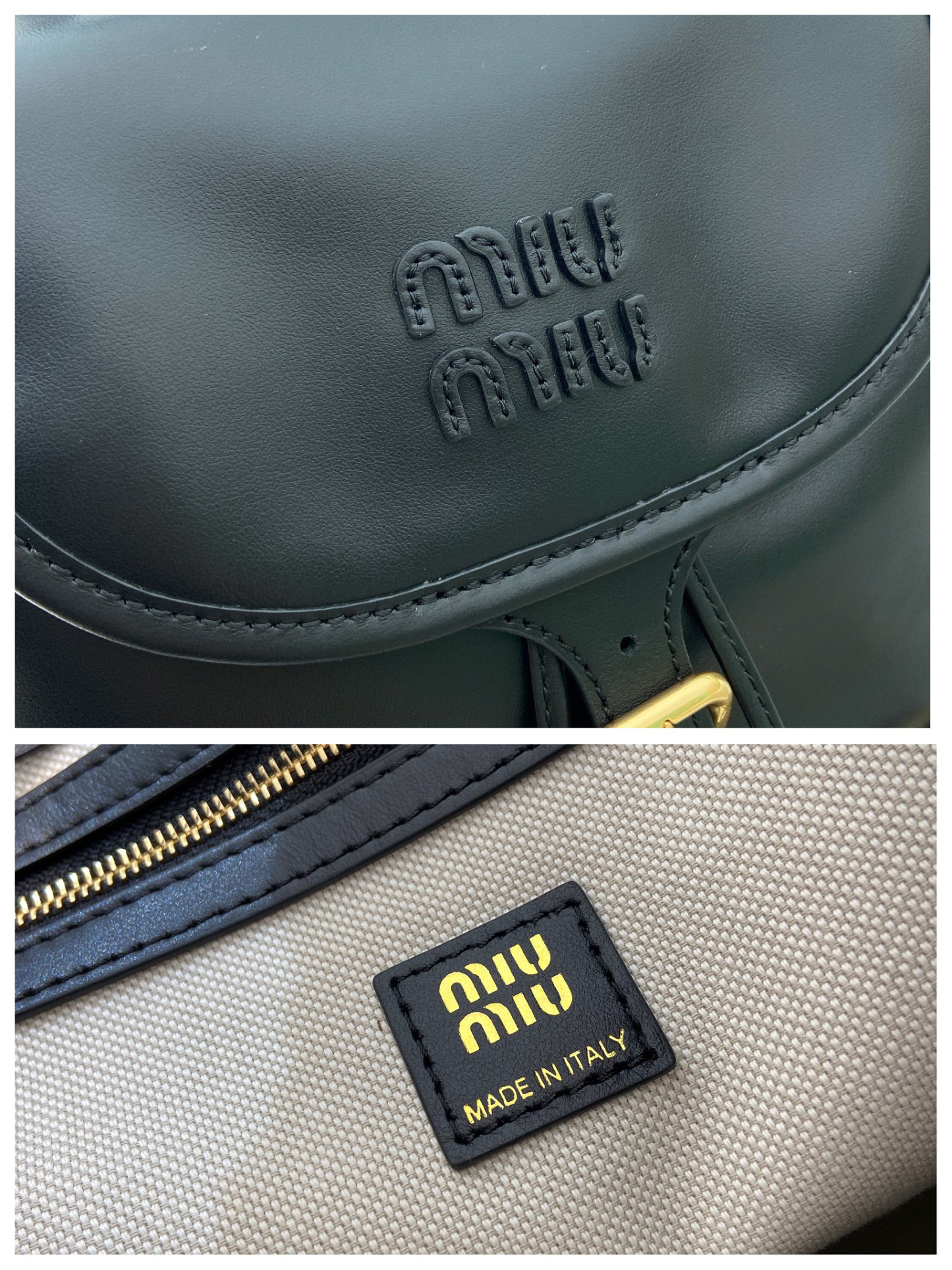 ミュウミュウ「Miu Miu」レザーバックパック