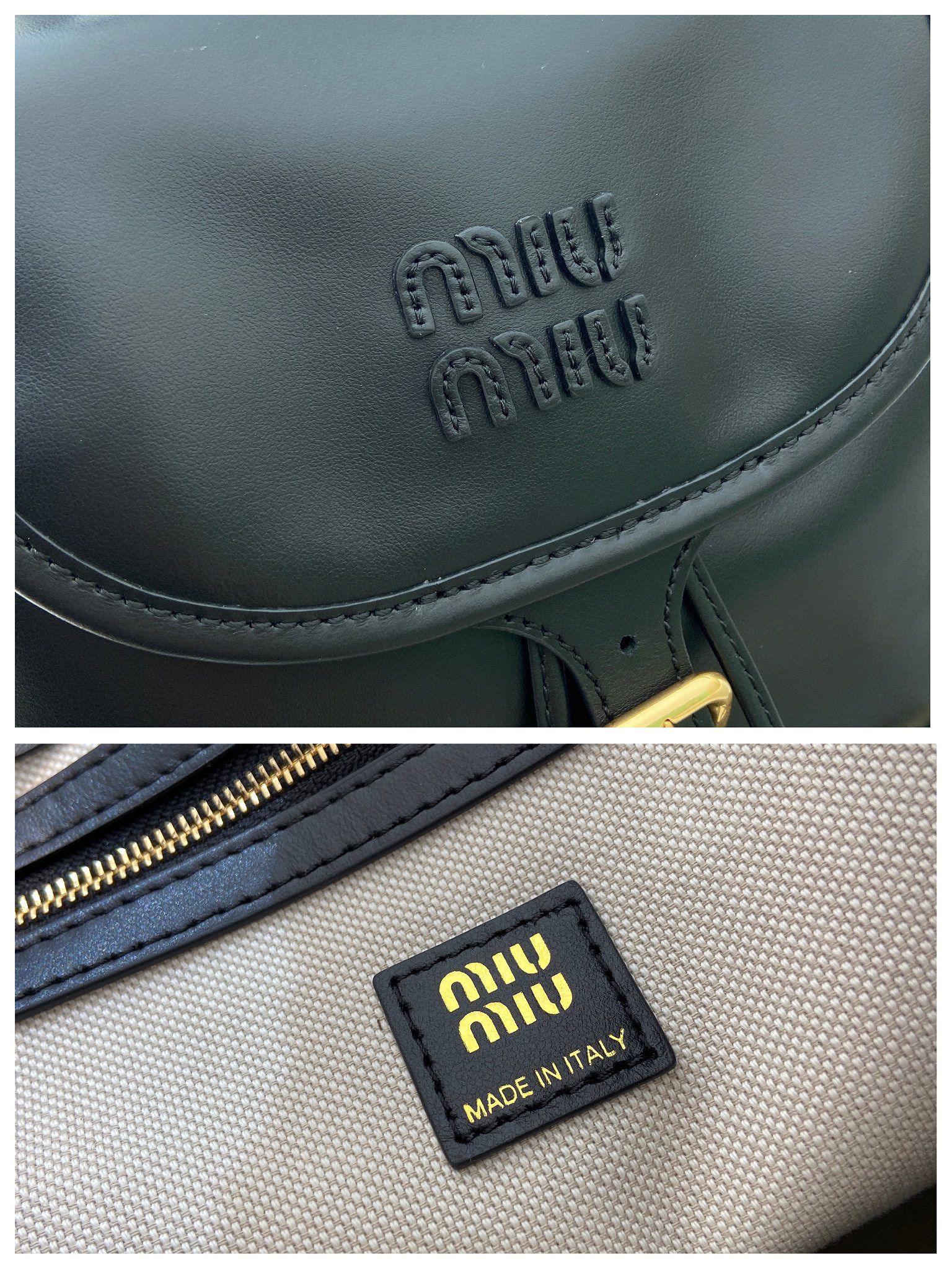 ミュウミュウ「Miu Miu」レザーバックパック