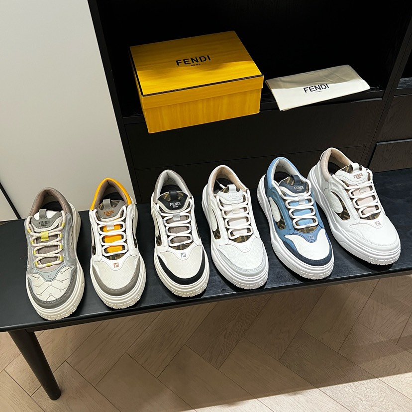 フェンディ「Fendi」フェンディ マッチ スニーカー / レザースニーカー