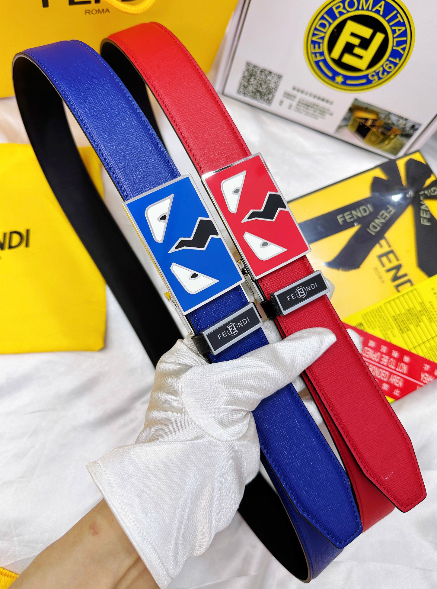 フェンディ「Fendi」リトルモンスター ベルト - リバーシブル フックベルト