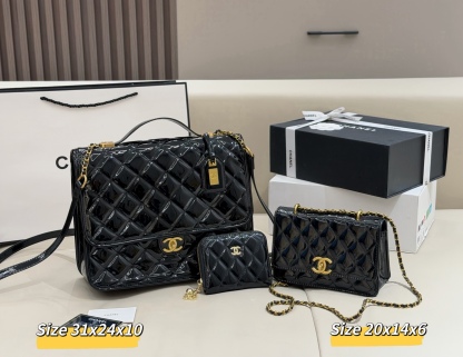 シャネル「Chanel」コンビネーションバッグ3点セット / トートバッグ＆ポーチセット