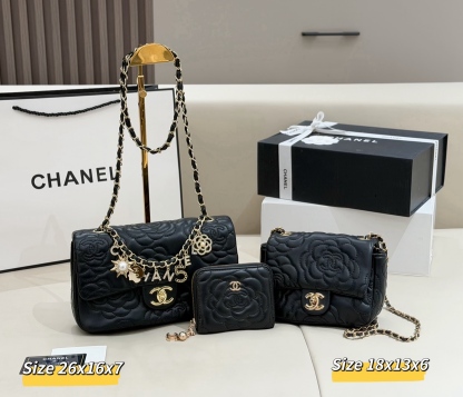 シャネル「Chanel」コンビネーションバッグ3点セット / トートバッグ＆ポーチセット
