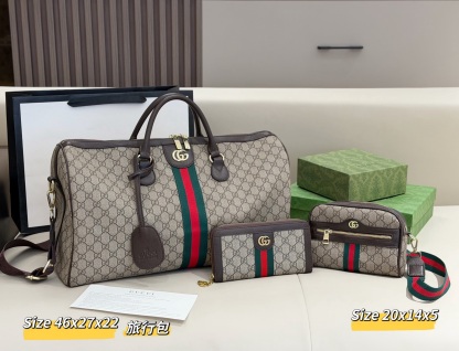 グッチ「Gucci」コンビネーションバッグ3点セット / トートバッグ＆ポーチセット