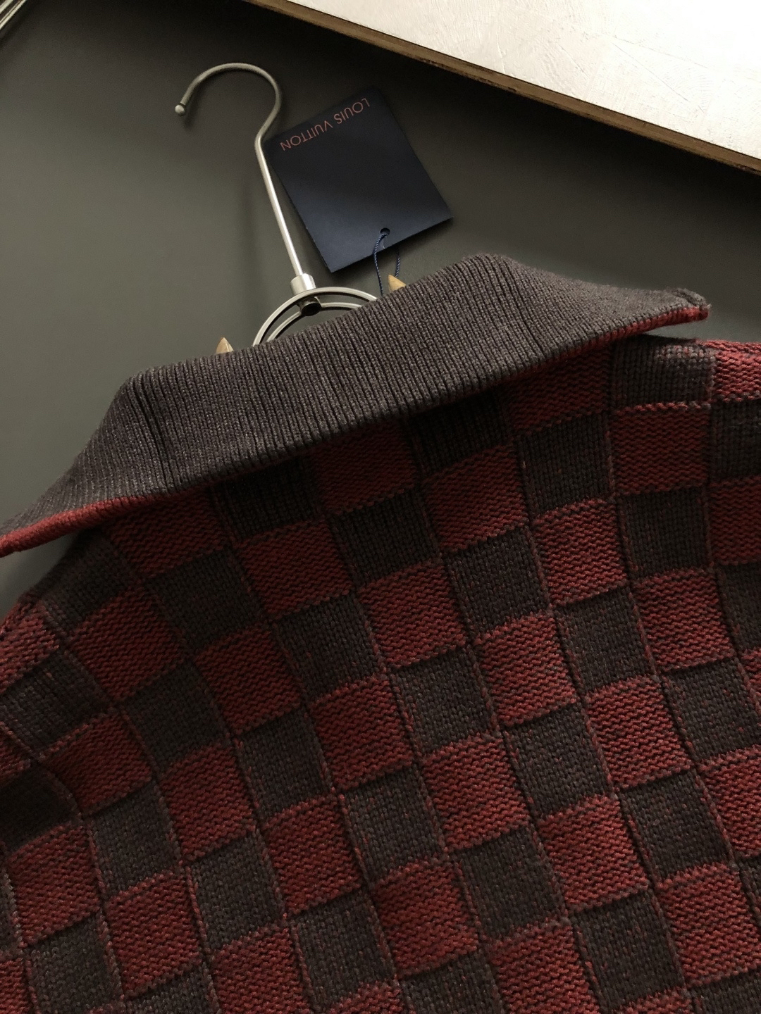 ルイ・ヴィトン「Louis Vuitton」ルイ・ヴィトン ダミエ・ウール ジップカーディガン / ニットカーディガン