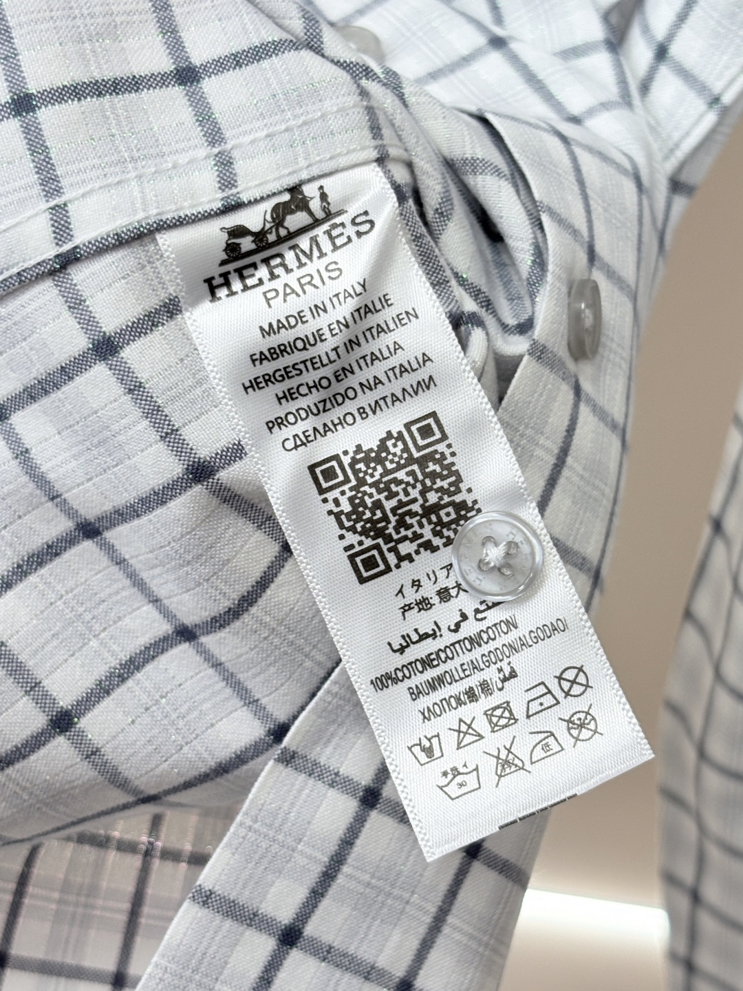 エルメス「Hermès」エルメス 刺繍ロゴ ロングスリーブシャツ / ドレスシャツ