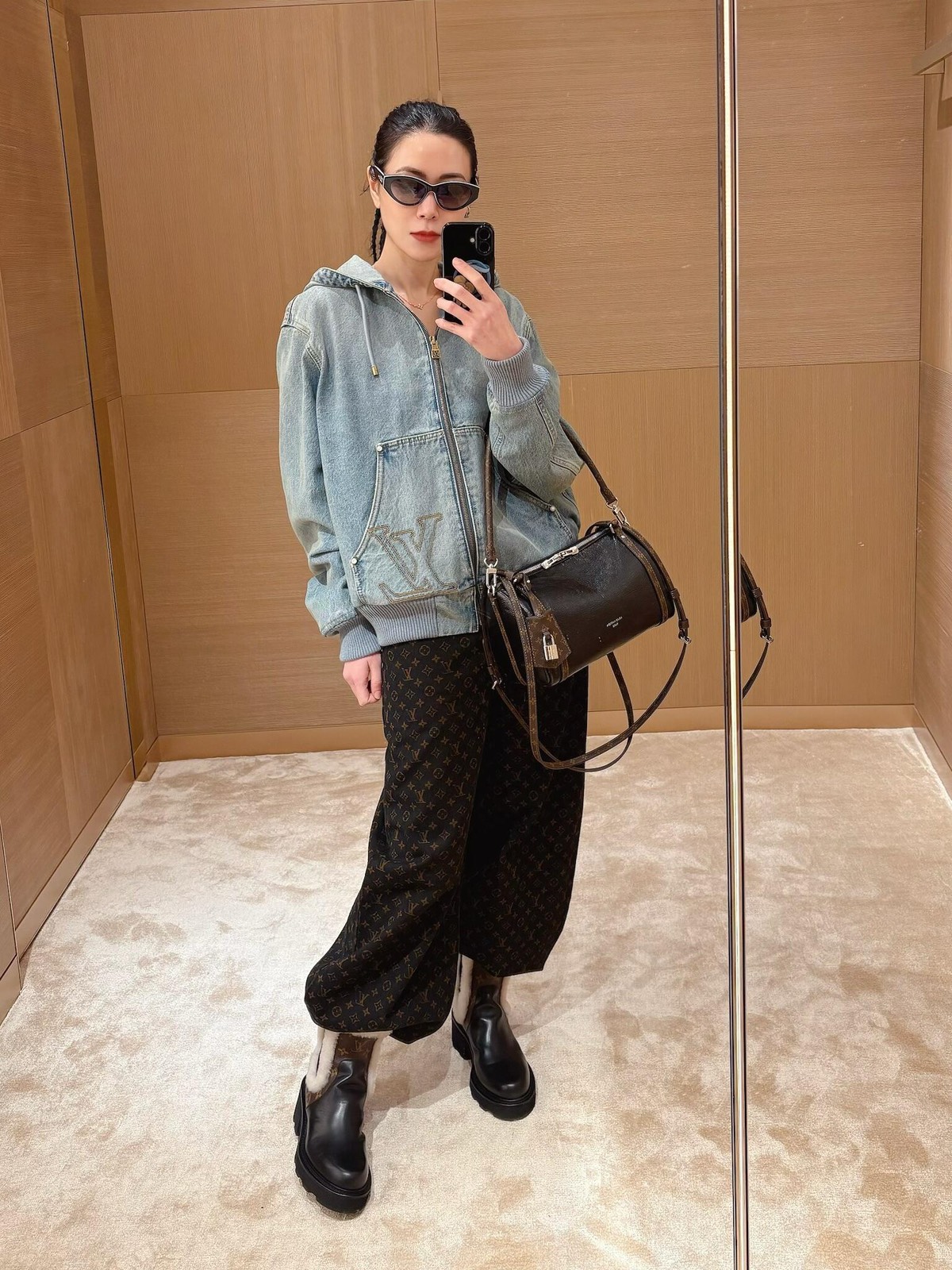 ルイ・ヴィトン「Louis Vuitton」ルイ・ヴィトン フーデッド ワークウェア デニムブルゾン / アウター