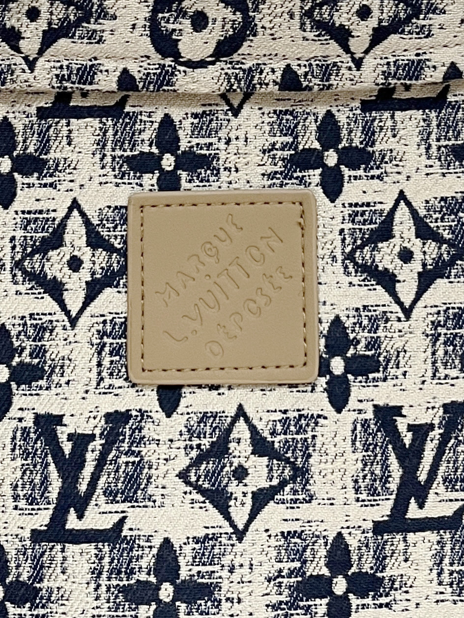 ルイ・ヴィトン「Louis Vuitton」モノグラム柄 ジャカード フリップカラー ジャケット / ワークジャケット