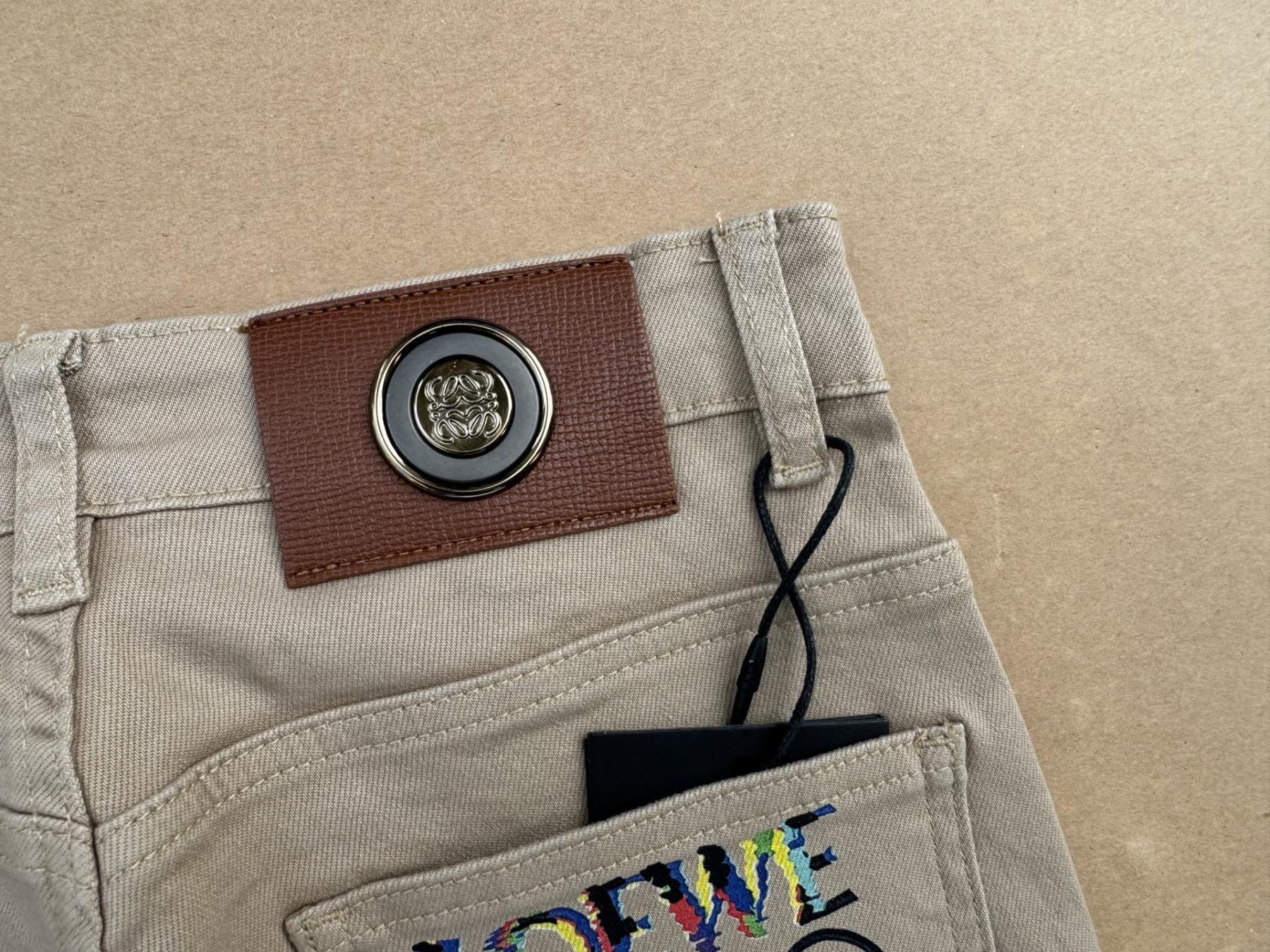 LOEWE &-ロエベ プリントロゴ ハイウエスト ストレートパンツ / ロングパンツ