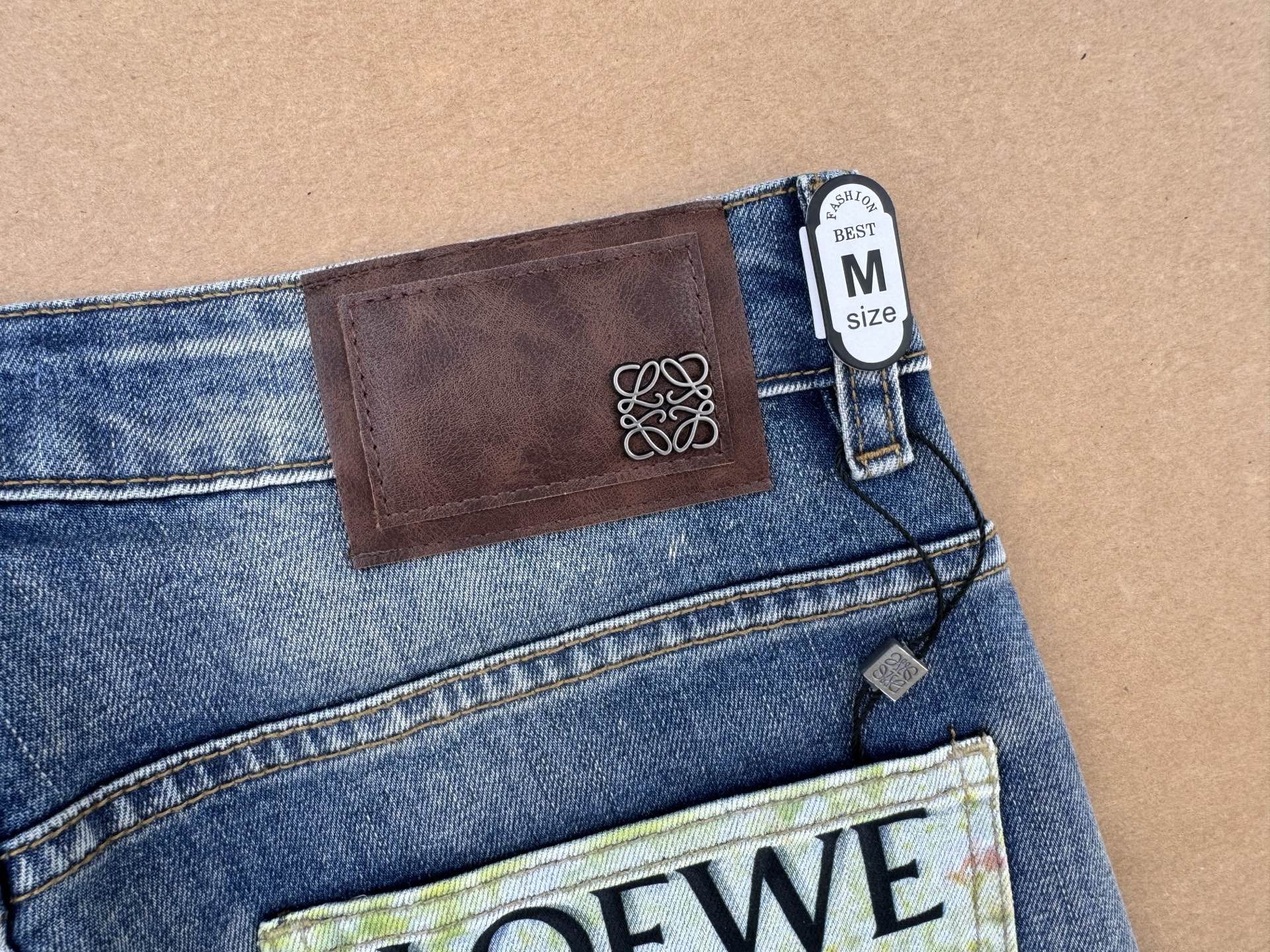 LOEWE &-ロエベ プリントロゴ ハイウエスト ストレートパンツ / ロングパンツ