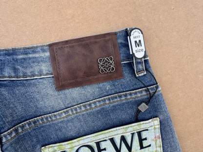 LOEWE &-ロエベ プリントロゴ ハイウエスト ストレートパンツ / ロングパンツ