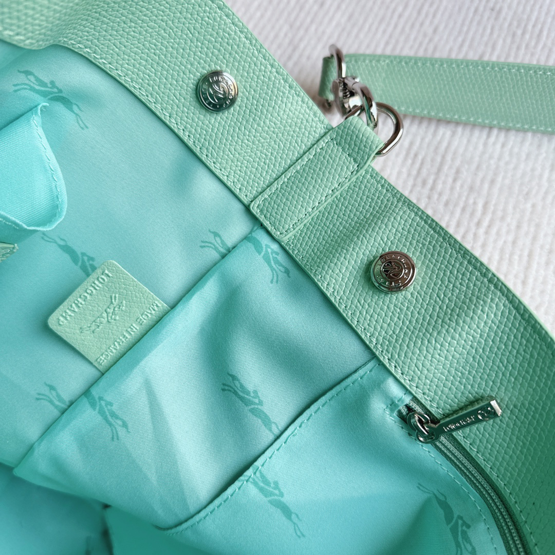 ロンシャン「Longchamp」ロンシャン ル ロゾー 竹節ショルダーバッグ レザートート