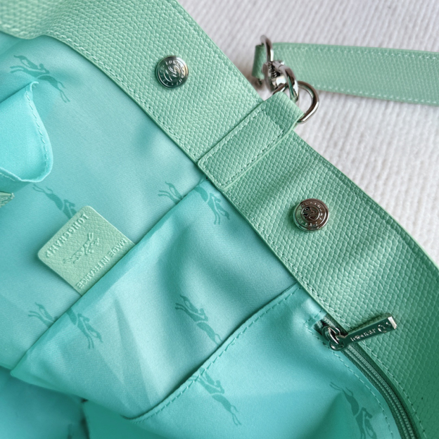 ロンシャン「Longchamp」ロンシャン ル ロゾー 竹節ショルダーバッグ レザートート