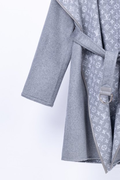 ルイ・ヴィトン「Louis Vuitton」秋冬 レディース ワップルフードロングコート