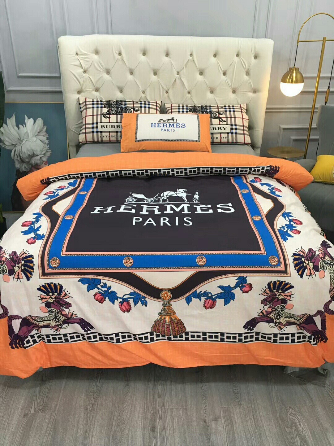 エルメス「Hermès」プレミアムコットン デジタルプリント 4点セット