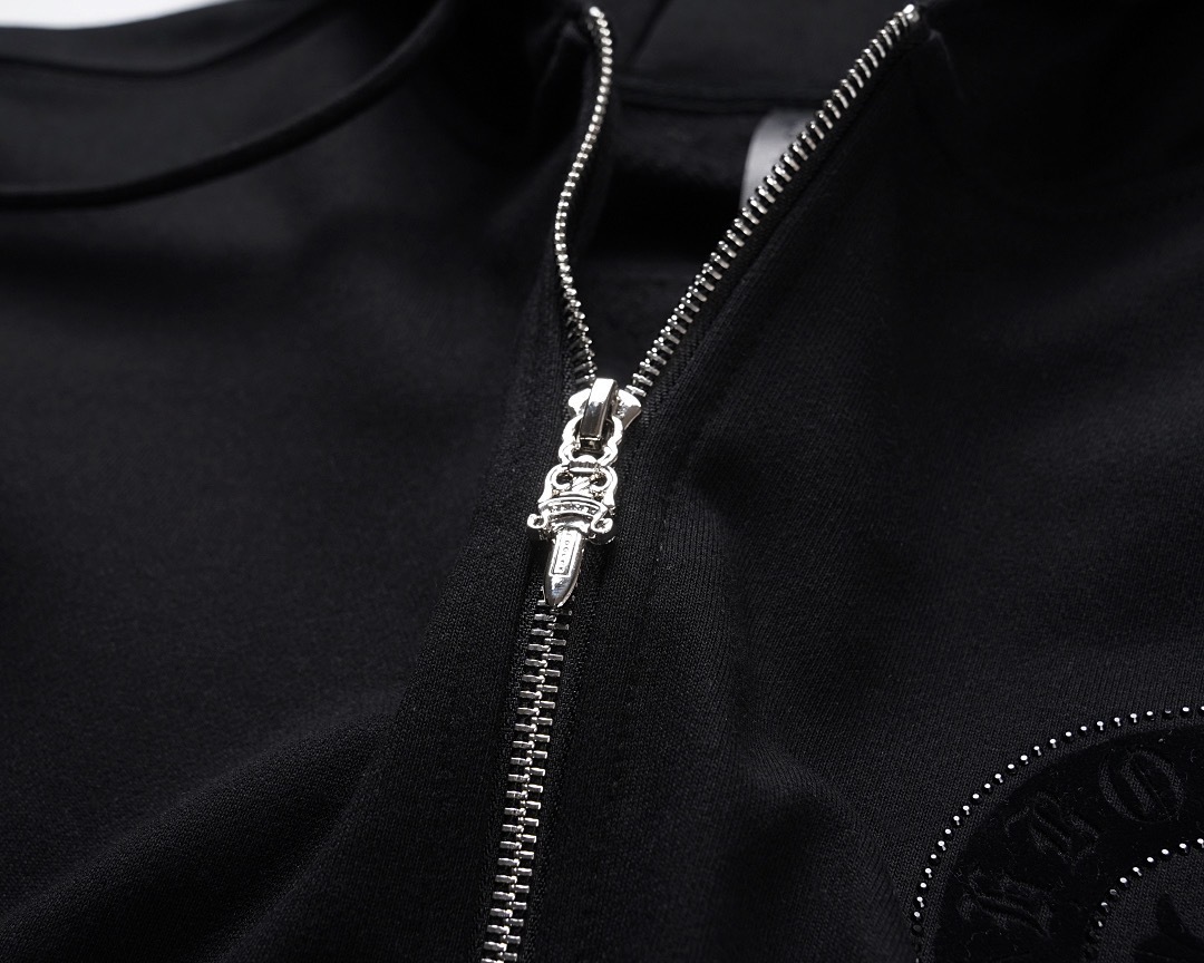 クロムハーツ「Chrome Hearts」秋冬ロングスリーブ ジップアップフーディ - ユニセックス