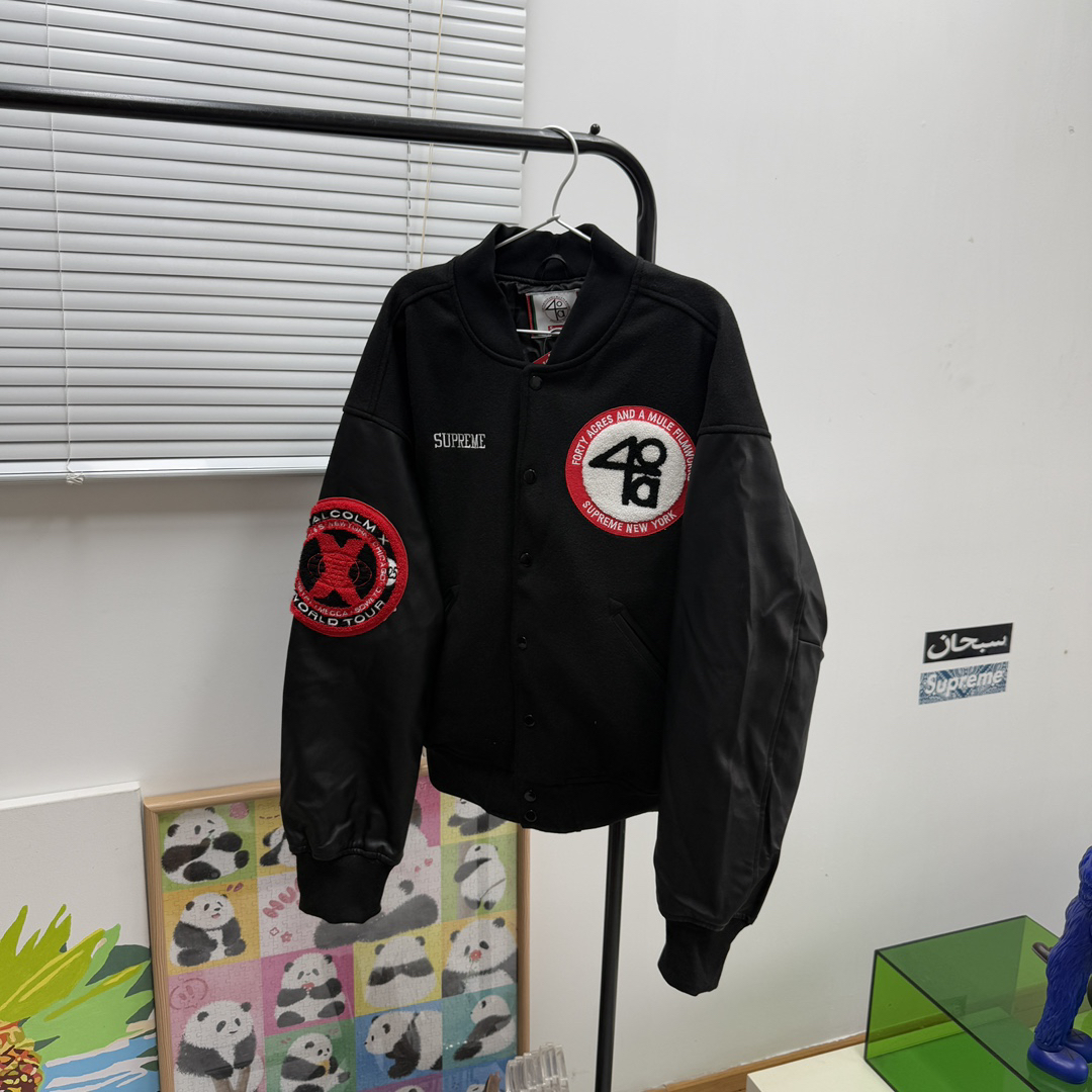 Supreme/40 Acres メルカムX ヴァーシティジャケット