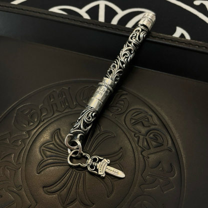 クロムハーツ「Chrome Hearts」ヴィンテージ風 蔓彫り オープンワーク サインペン - 精巧な職人技、非凡な質感