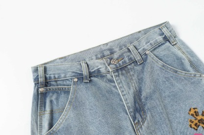 クロムハーツ「Chrome Hearts」クロス エンブロイダリー ヴィンテージ デニムショートパンツ