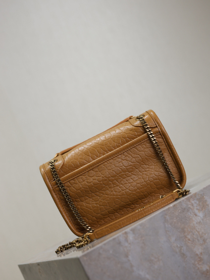 2026サンローラン「Saint Laurent NIKI ミニ グレインドラムスキン チェーンショルダーバッグ