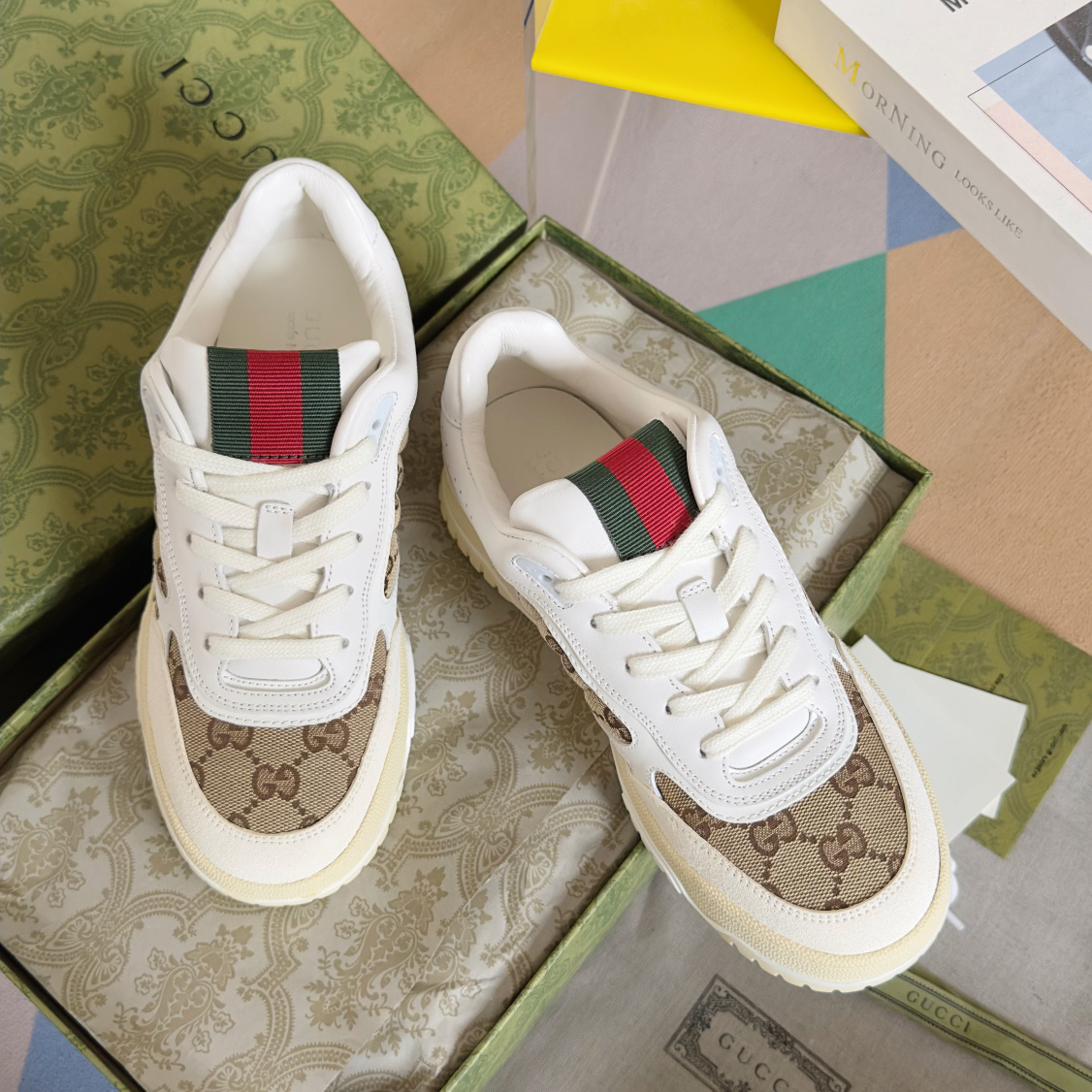グッチ「Gucci」グッチ バスケット スニーカー / ハイカットレザースニーカー