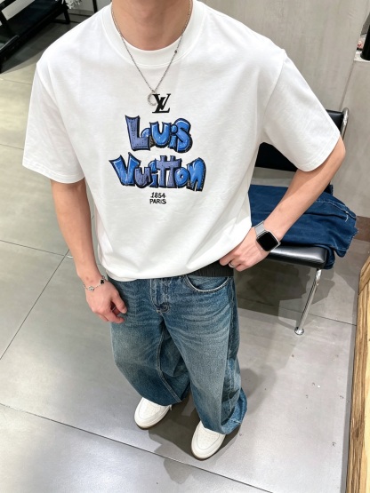 ルイ・ヴィトン「Louis Vuitton」ロゴプリントTシャツ / ショートスリーブ クルーネック